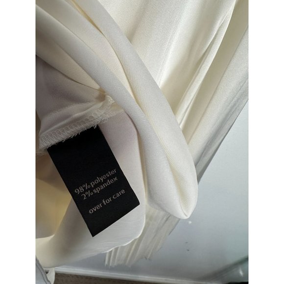 The Limited Collection 3X Blouse Top Womens Cream Angel Sleeves Flowy Poly Spand - Picture 10 of 16